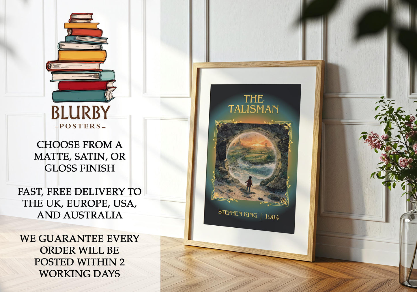 The Talisman book poster packaging – museum-quality print rolled in protective tube