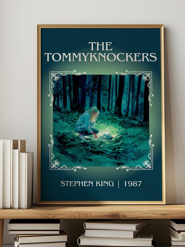 The Tommyknockers classic book art print in frame leaning in hallway – horror wall art