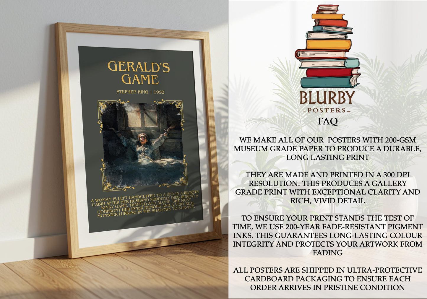 Gerald's Game by Stephen King | Descriptive Book Poster | Blurby
