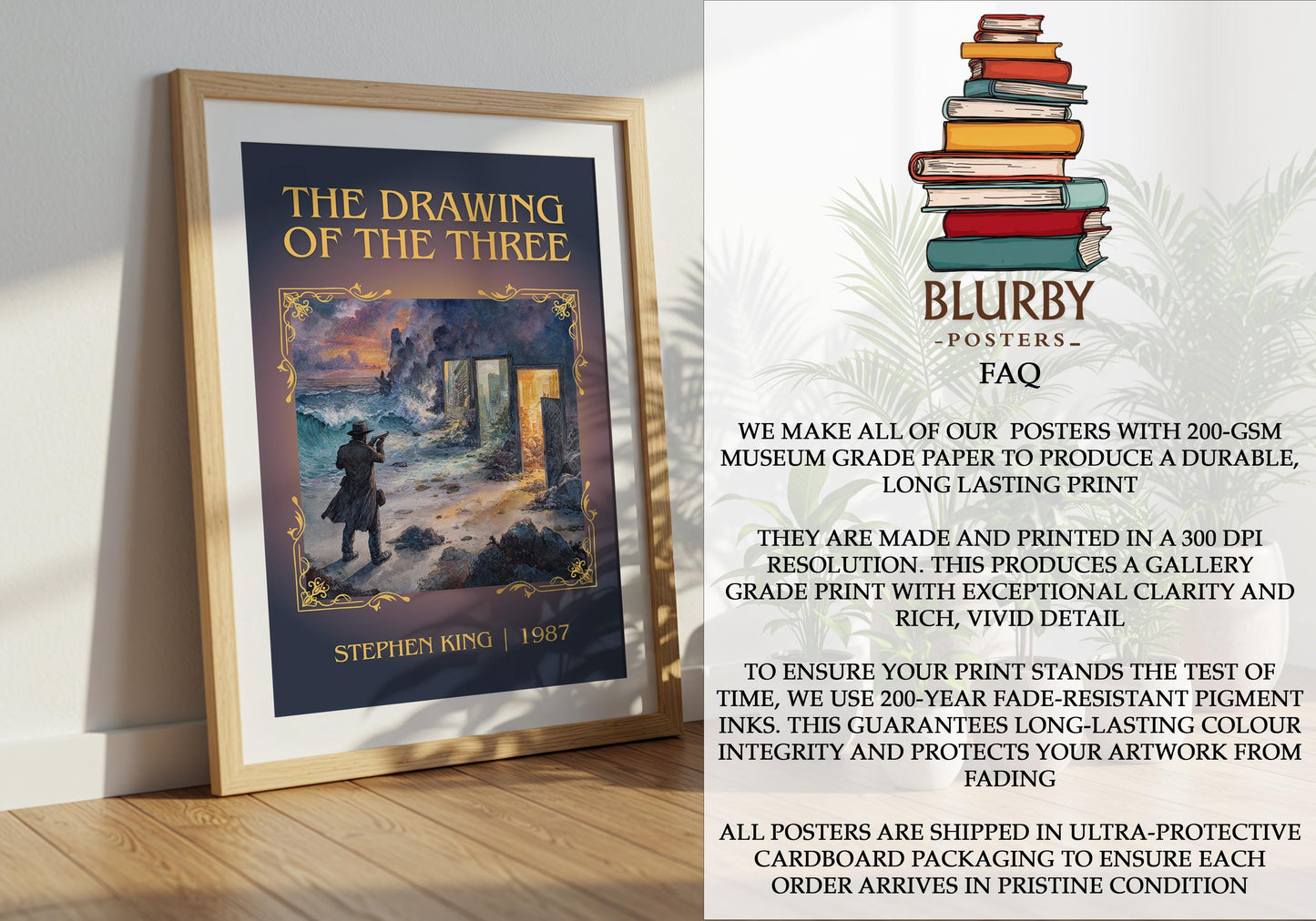 The Drawing Of The Three by Stephen King | Descriptive Book Poster | Minimalist