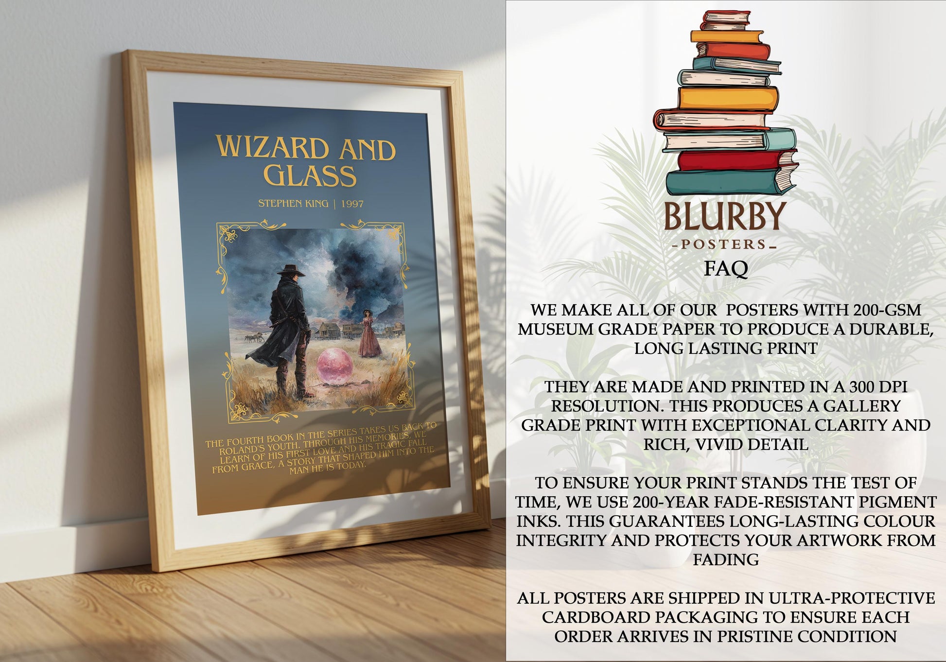 Wizard and Glass by Stephen King | Descriptive Book Poster | Blurby