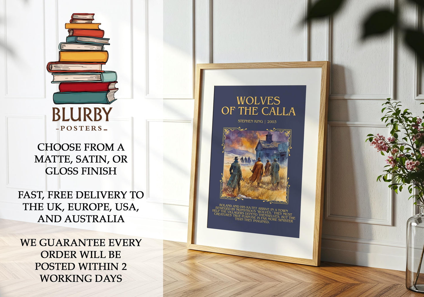 Wolves Of The Calla by Stephen King | Descriptive Book Poster | Blurby