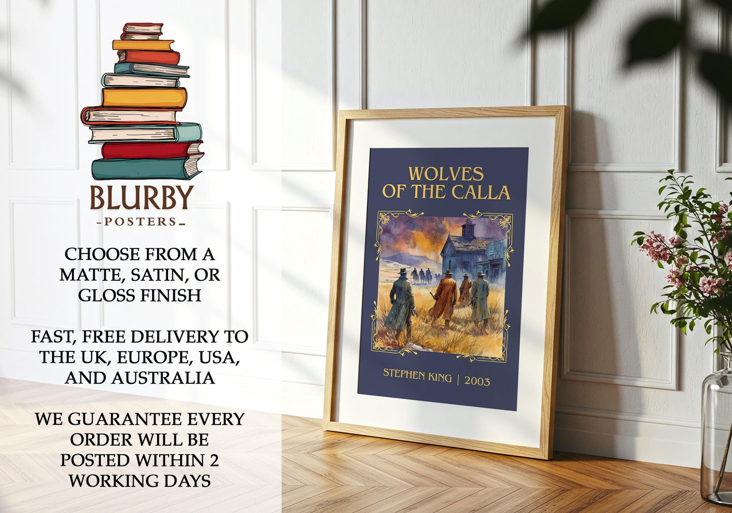 Wolves of the Calla book poster packaging – museum-quality print rolled in protective tube