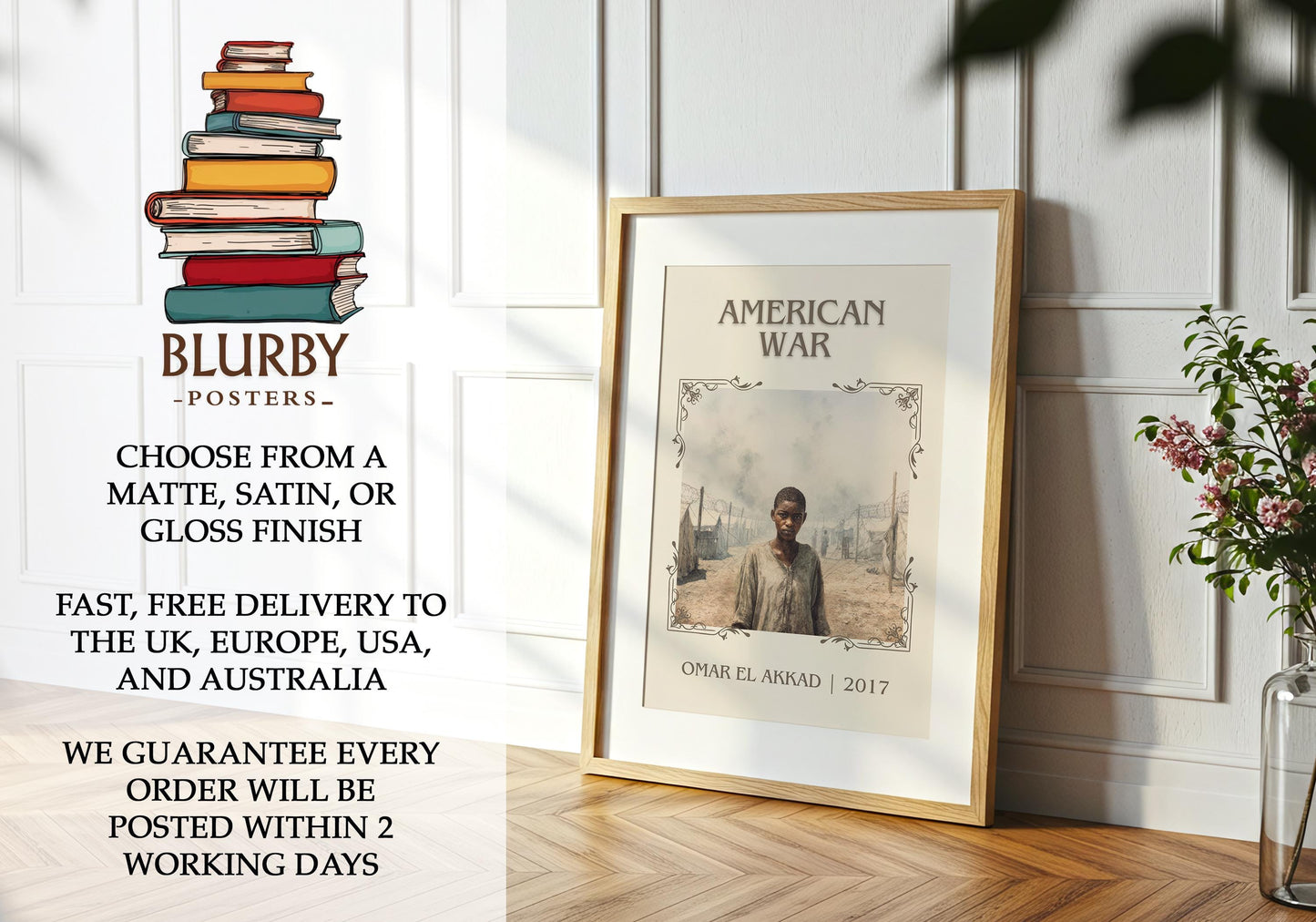 American War book poster packaging – museum-quality print rolled in protective tube