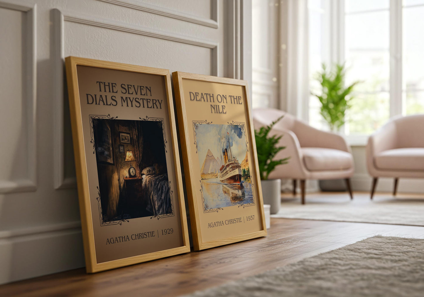 The Seven Dials Mystery by Agatha Christie | Descriptive Book Poster | Minimalist