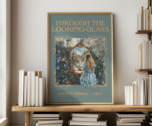 Through the Looking Glass by Lewis Carroll | Descriptive Book Poster | Minimalist