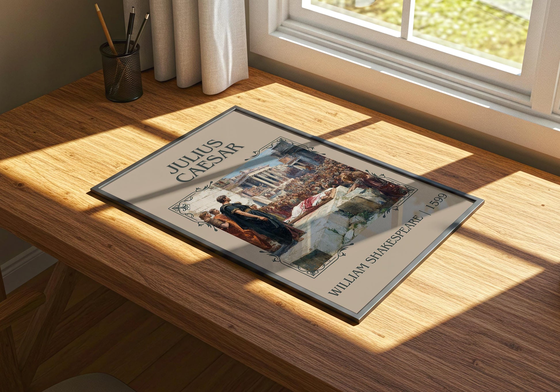 Julius Caeser by William Shakespeare | Descriptive Book Poster | Minimalist