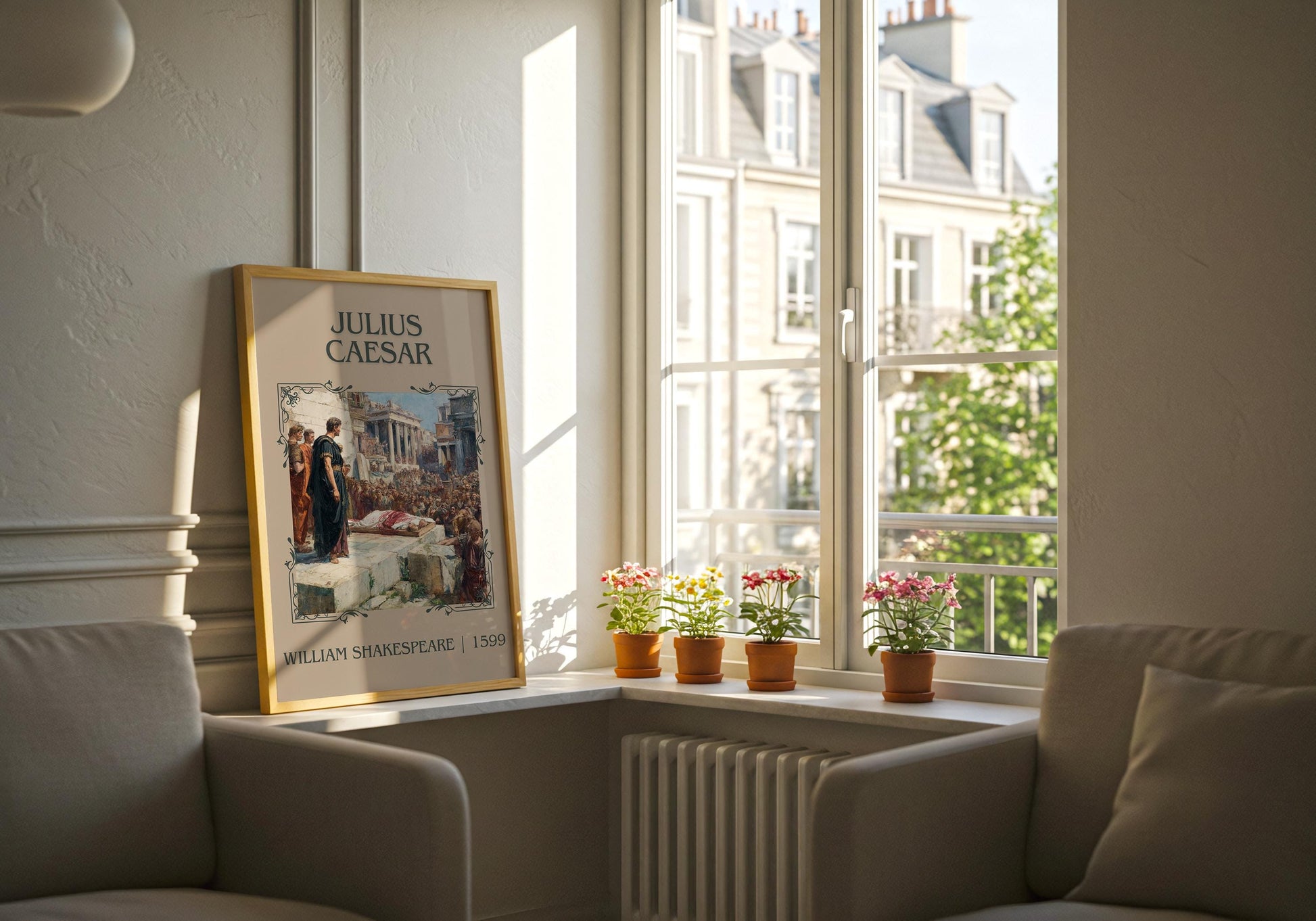 Julius Caeser by William Shakespeare | Descriptive Book Poster | Minimalist