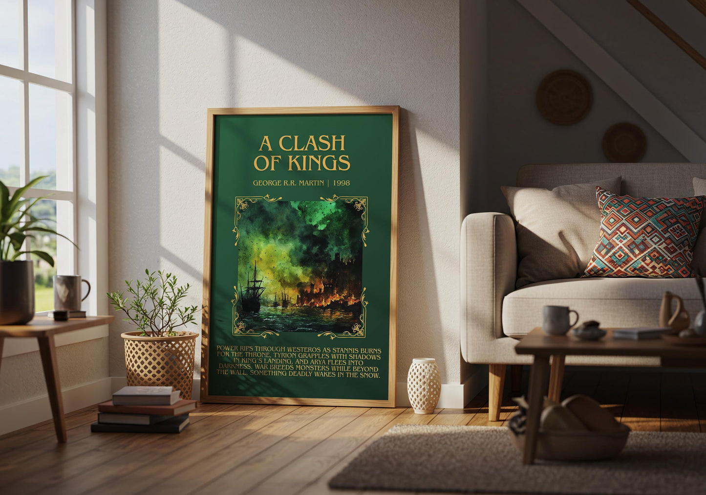 A Clash Of Kings by George R.R. Martin | Descriptive Book Poster | Blurby
