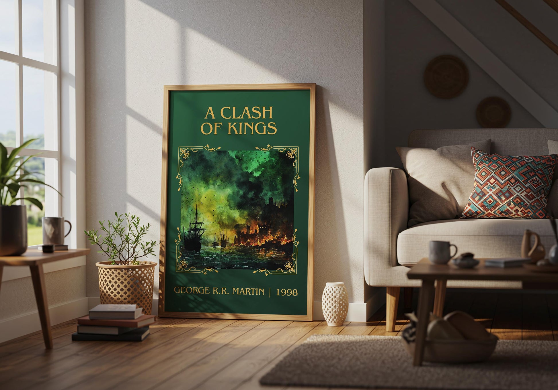 A Clash Of Kings by George R.R. Martin | Descriptive Book Poster | Minimalist