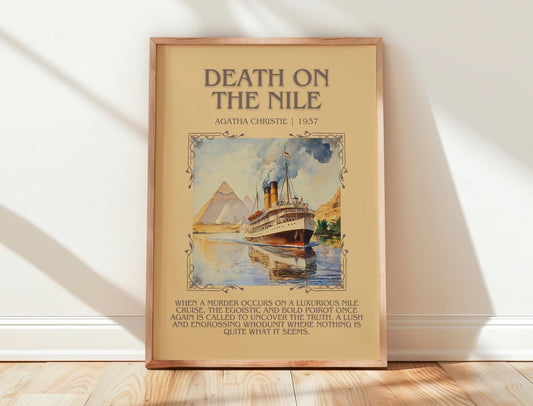 Death On The Nile by Agatha Christie | Descriptive Book Poster | Blurby