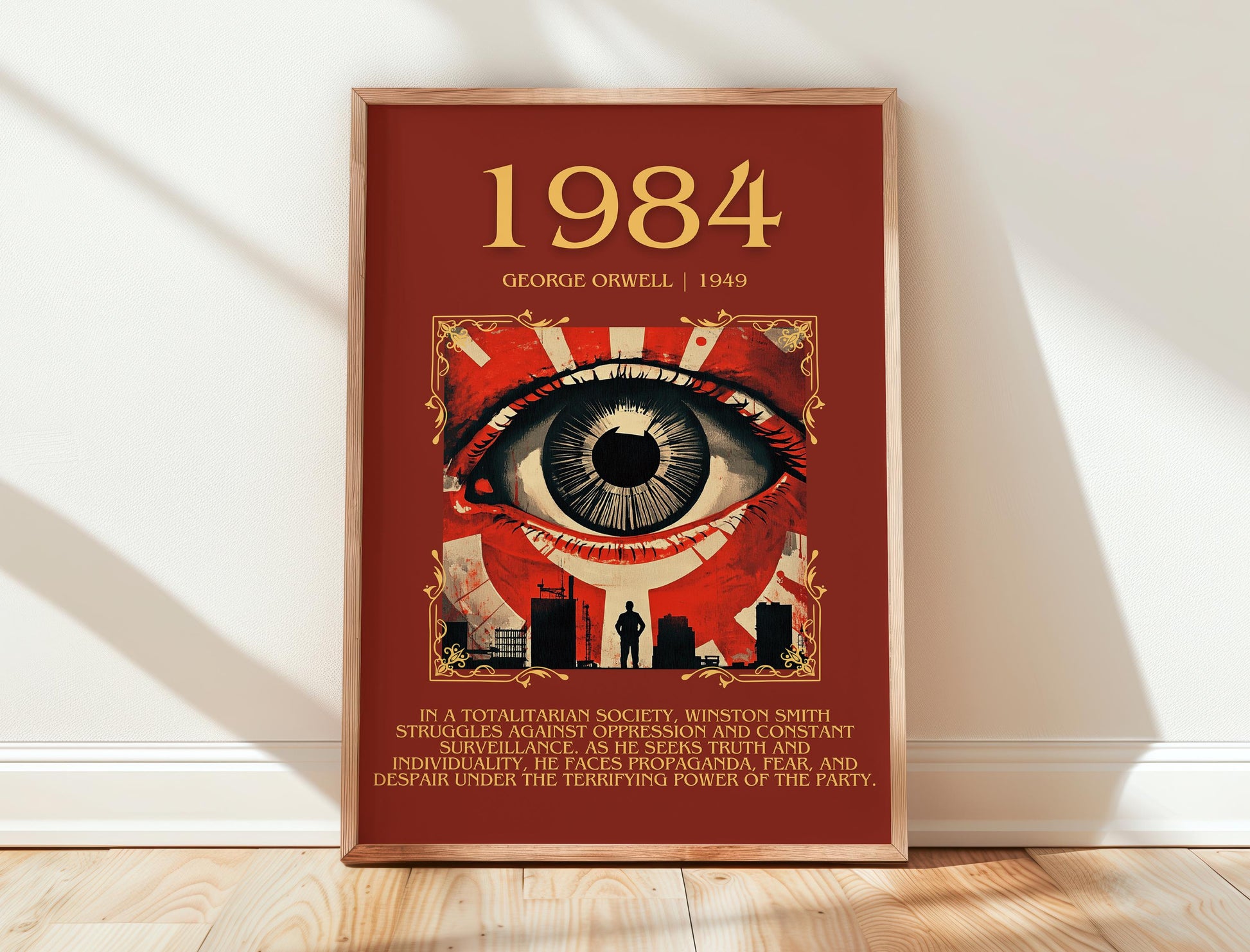 1984 by George Orwell | Descriptive Book Poster | Blurby