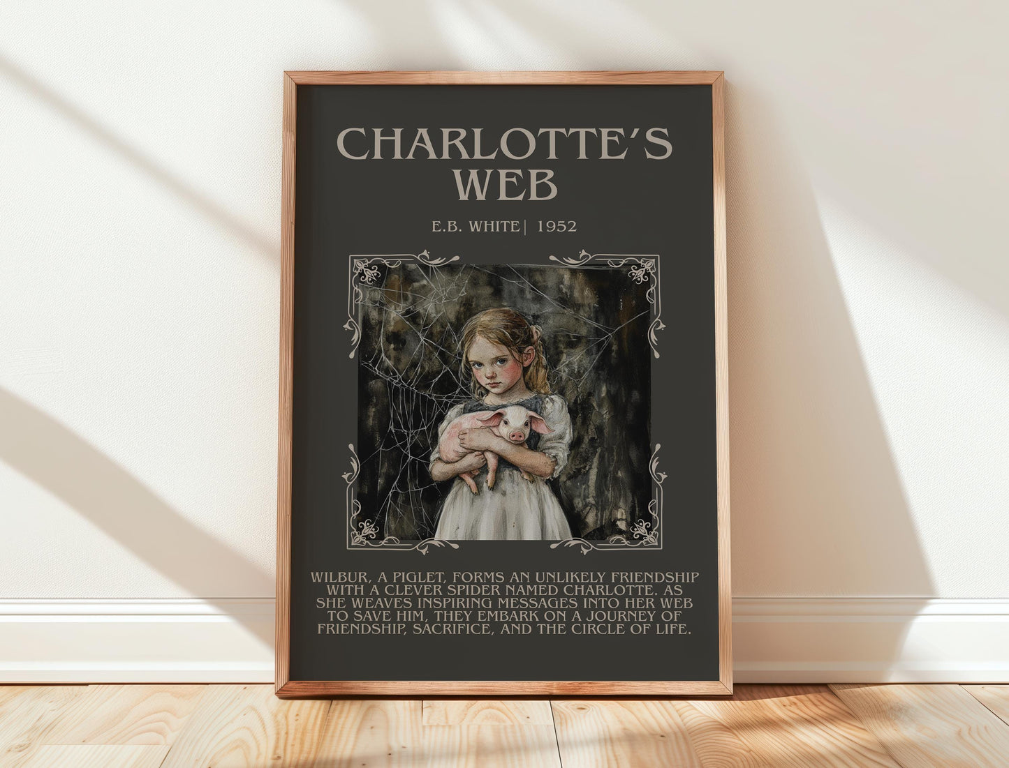 Charlotte's Web by E.B. White | Descriptive Book Poster | Blurby
