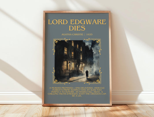 Lord Edgware Dies by Agatha Christie | Descriptive Book Poster | Blurby