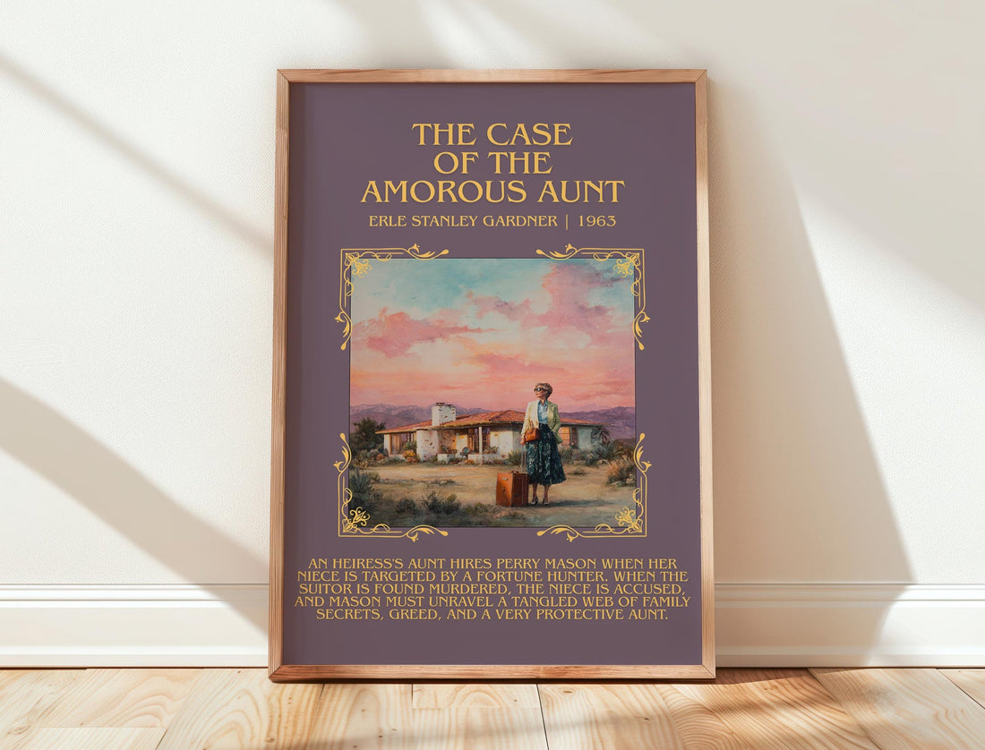 The Case Of The Amorous Aunt by Erle Stanley Gardner | Descriptive Book Poster | Blurby (mockup)
