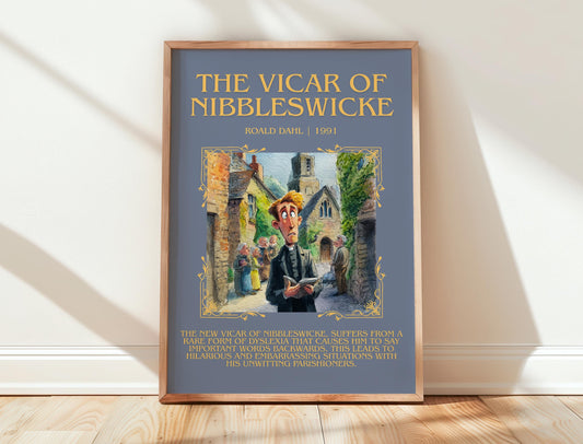The Vicar Of Nibbleswicke by Roald Dahl | Descriptive Book Poster | Blurby