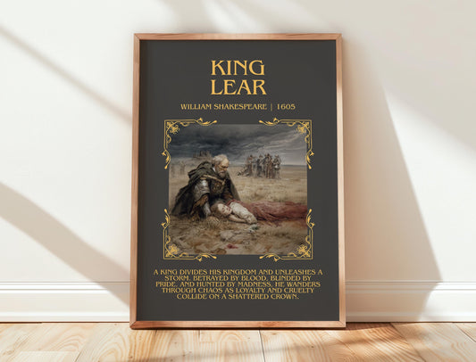 King Lear by William Shakespeare | Descriptive Book Poster | Blurby