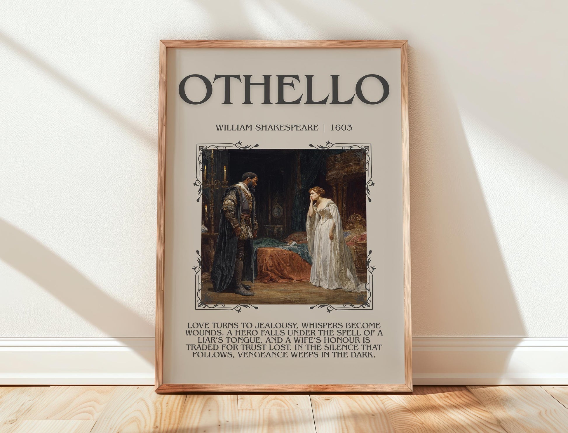 Othello by William Shakespeare | Descriptive Book Poster | Blurby