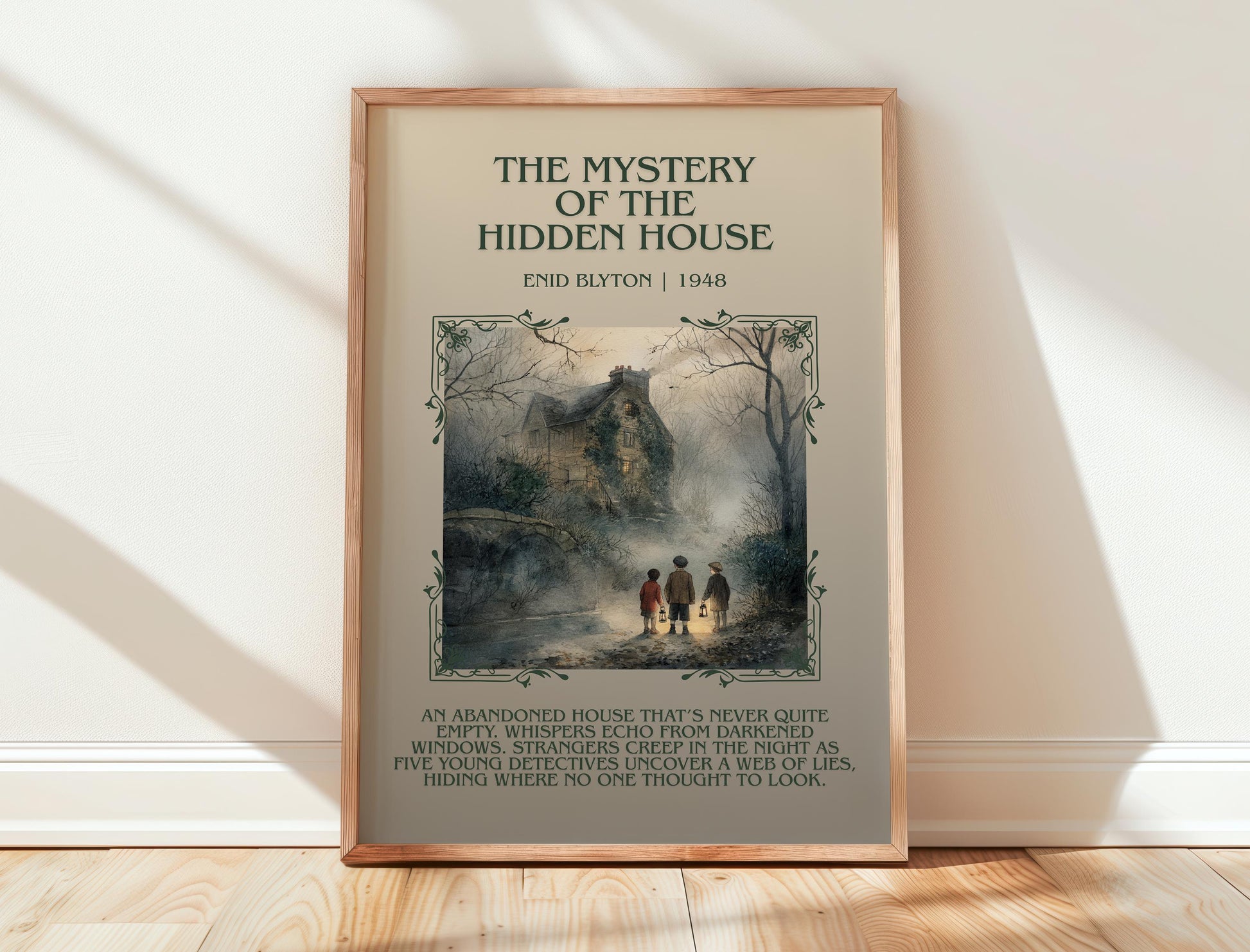 The Mystery Of The Hidden House by Enid Blyton | Descriptive Book Poster | Blurby