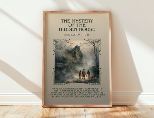 The Mystery Of The Hidden House by Enid Blyton | Descriptive Book Poster | Blurby