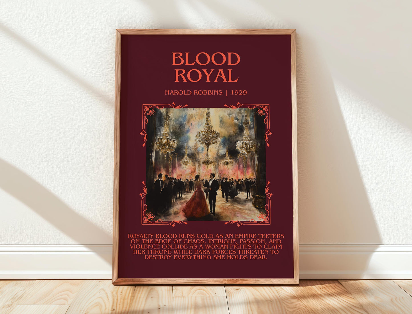 Blood Royal by Harold Robbins | Descriptive Book Poster | Blurby