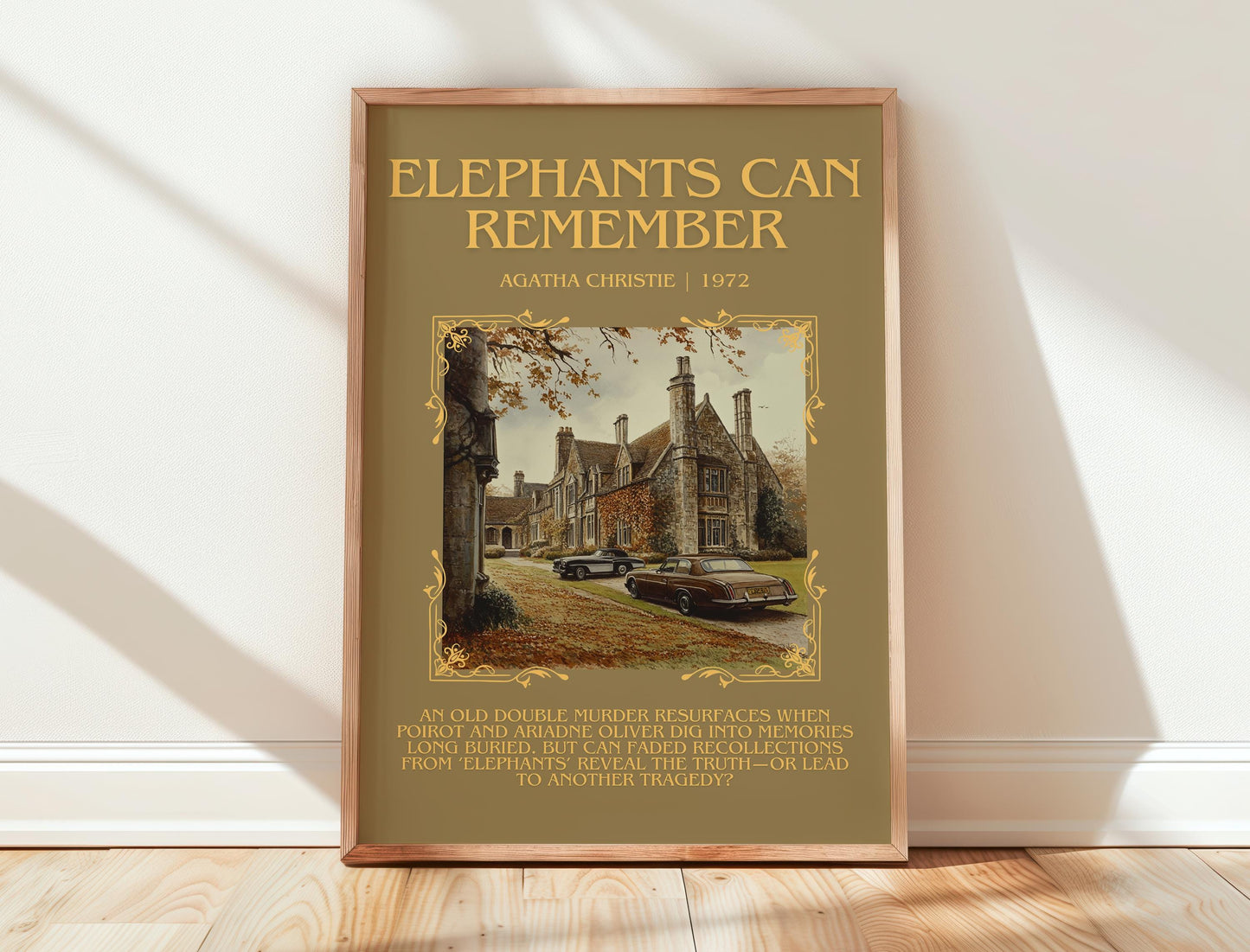 Elephants Can Remember by Agatha Christie | Descriptive Book Poster | Blurby