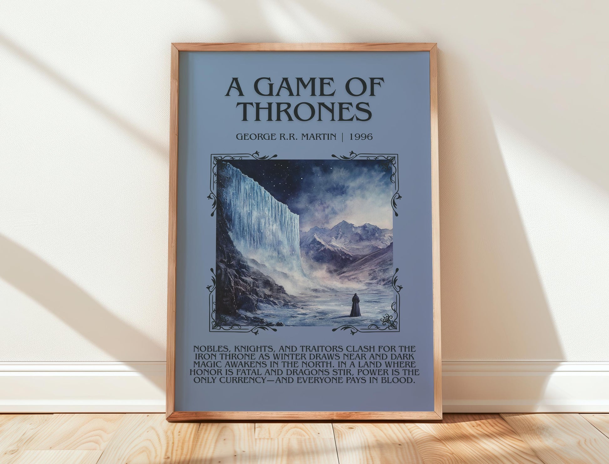 A Game Of Thrones by George R.R. Martin | Descriptive Book Poster | Blurby