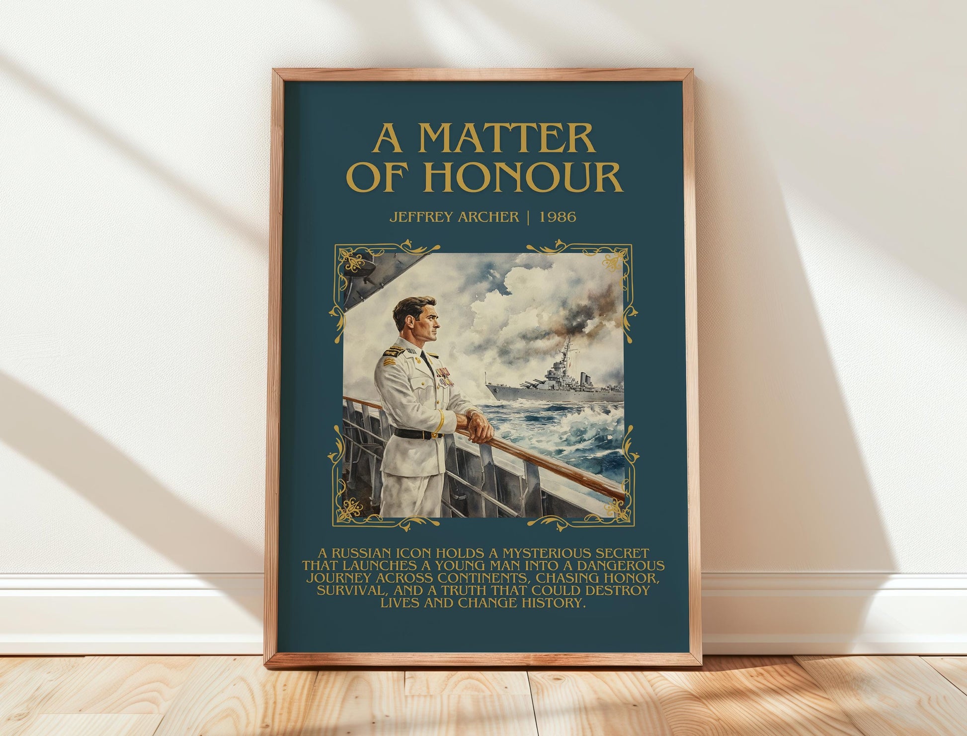 A Matter Of Honour by Jeffrey Archer | Descriptive Book Poster | Blurby