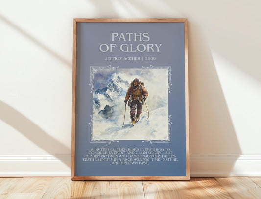 Paths Of Glory by Jeffrey Archer | Descriptive Book Poster | Blurby