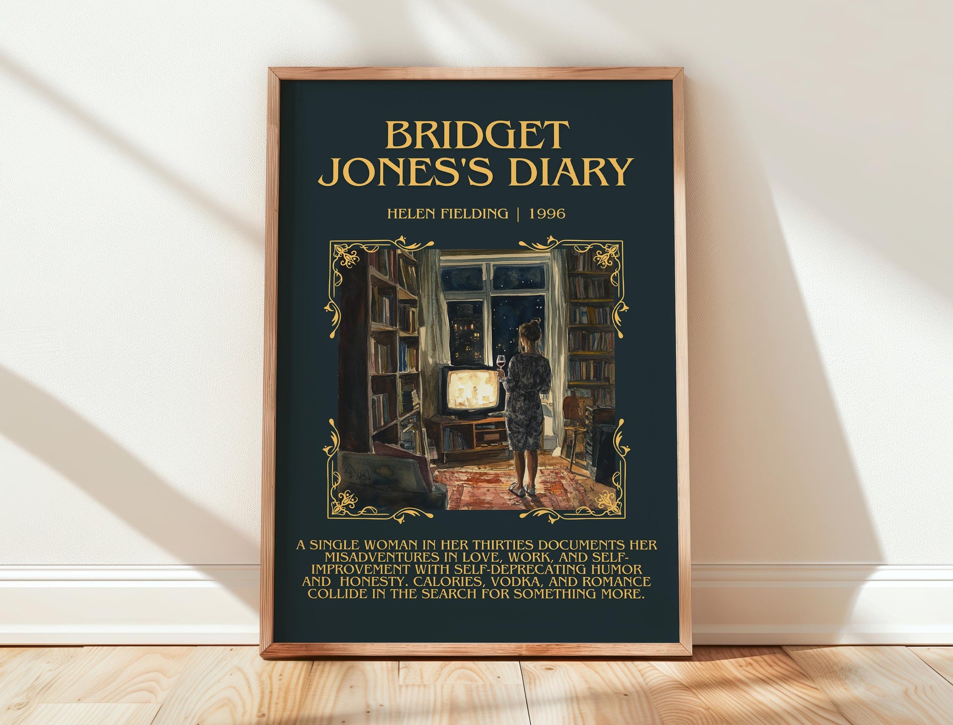 Bridget Jones's Diary by Helen Fielding | Descriptive Book Poster | Blurby