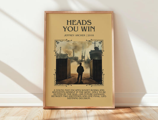 Heads You Win by Jeffrey Archer | Descriptive Book Poster | Blurby