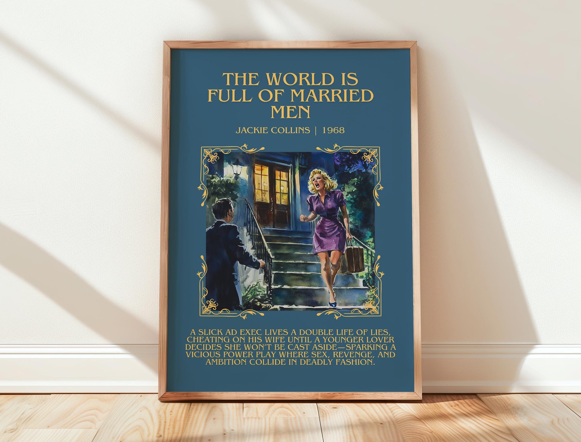 The World Is Full Of Married Men by Jackie Collins | Descriptive Book Poster | Blurby