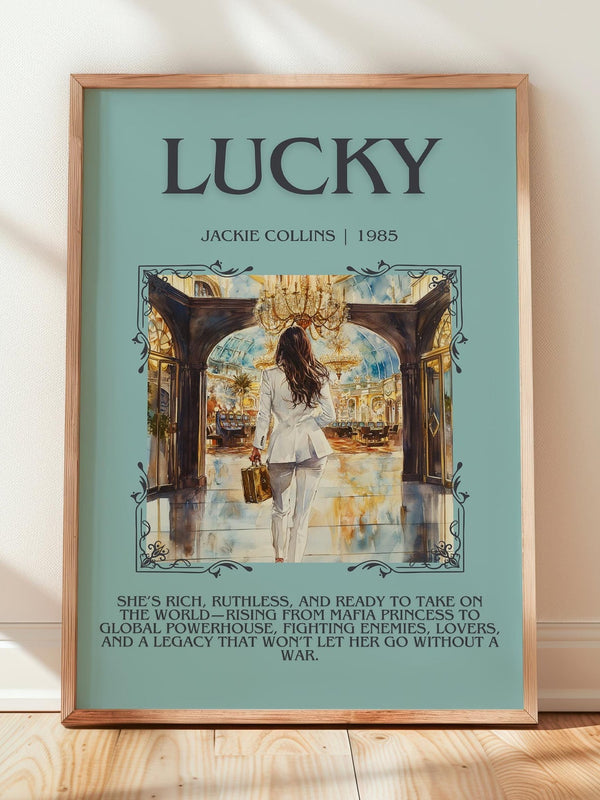 Lucky minimalist print in frame leaning in hallway – romance wall art