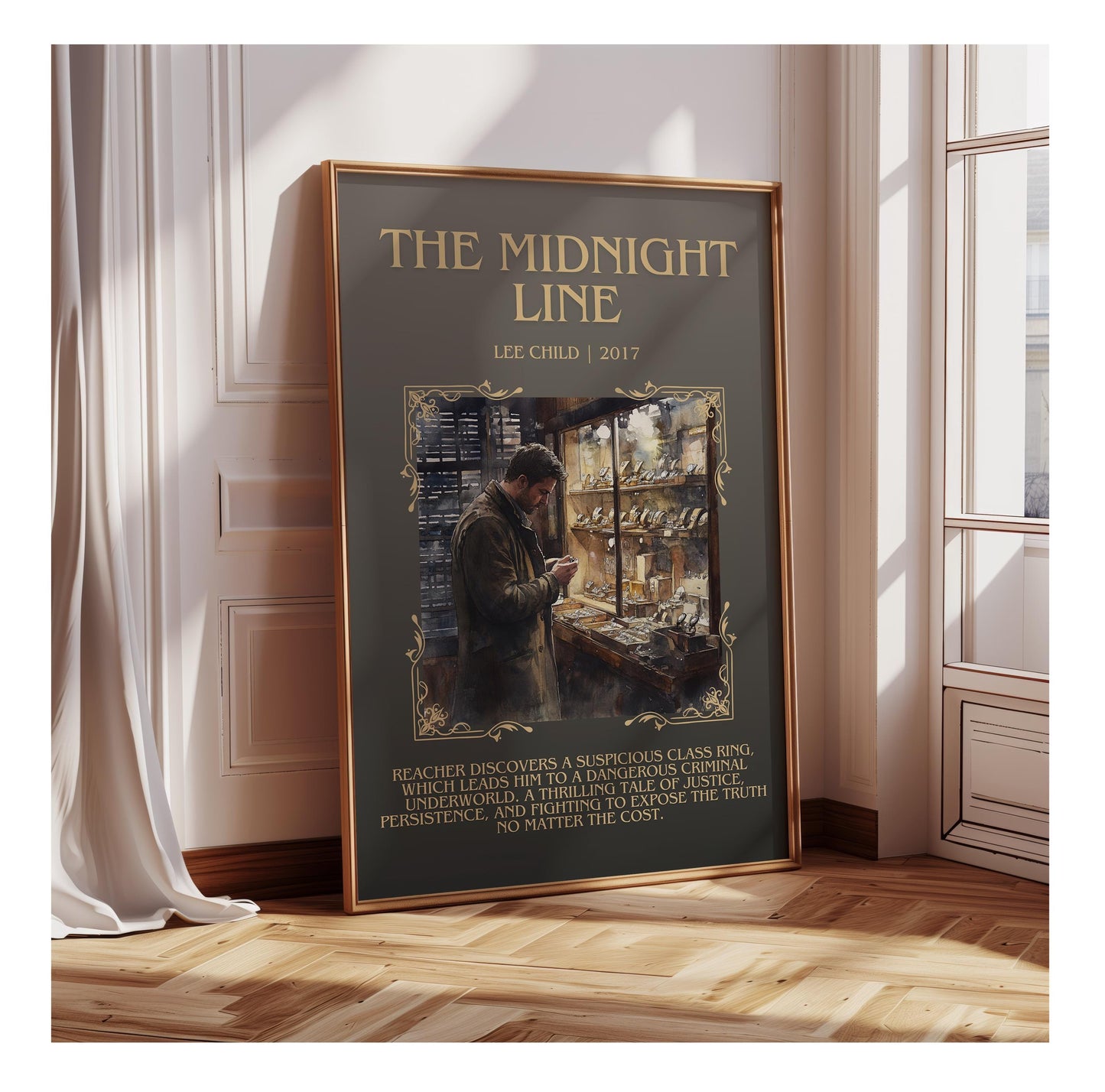 The Midnight Line by Lee Child | Descriptive Book Poster | Blurby