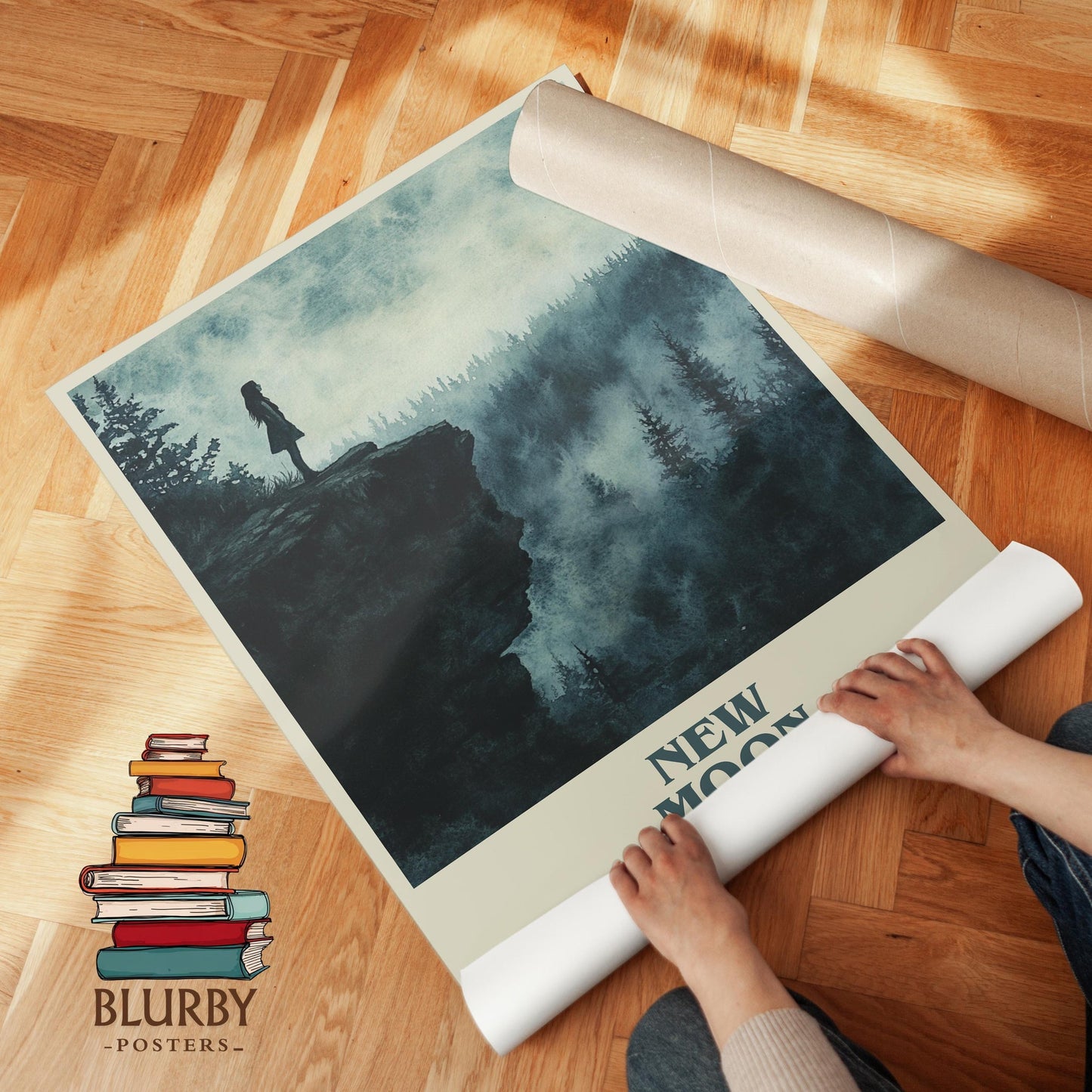 New Moon book poster packaging – museum-quality print rolled in protective tube