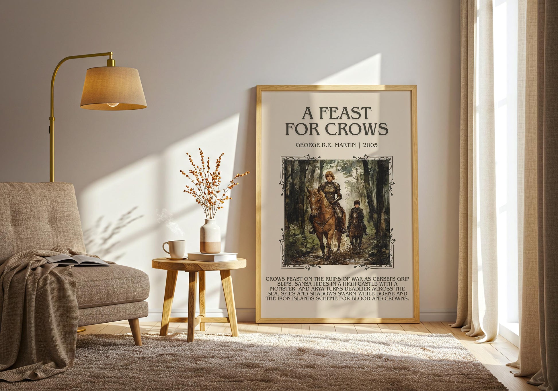 A Feast For Crows by George R.R. Martin | Descriptive Book Poster | Blurby