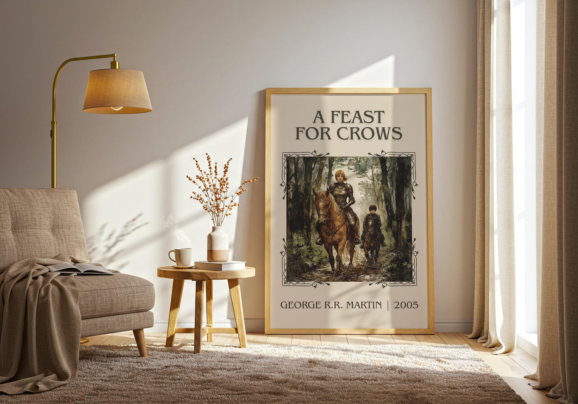 A Feast For Crows by George R.R. Martin | Descriptive Book Poster | Minimalist