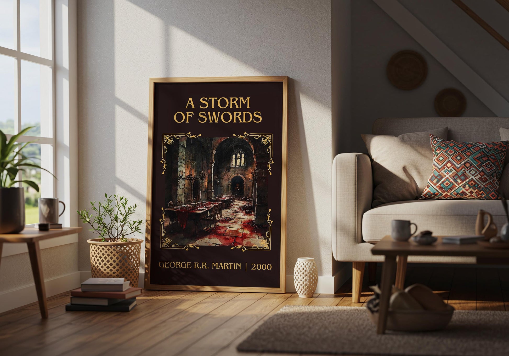 A Storm Of Swords by George R.R. Martin | Descriptive Book Poster | Minimalist