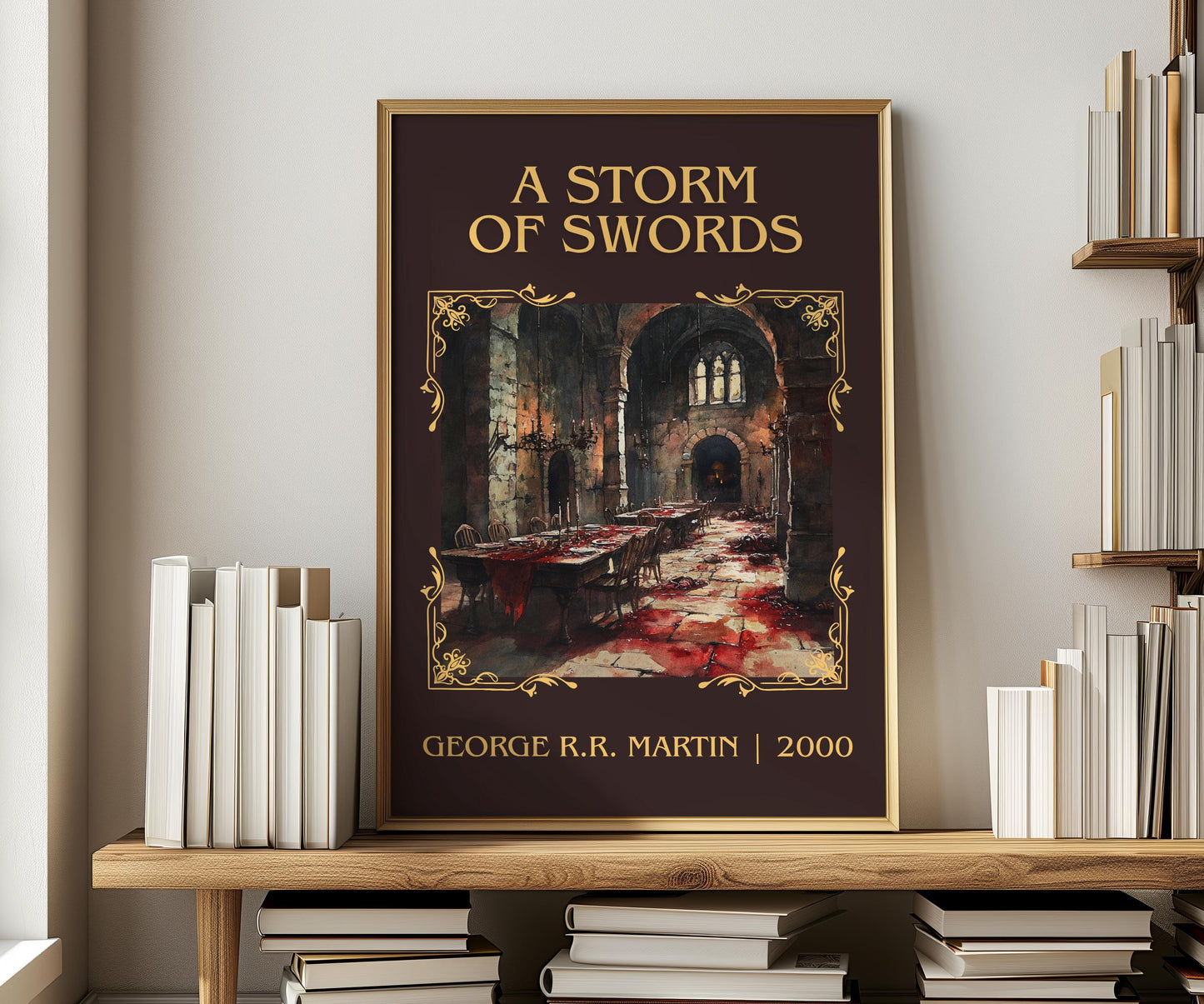 A Storm Of Swords by George R.R. Martin | Descriptive Book Poster | Minimalist