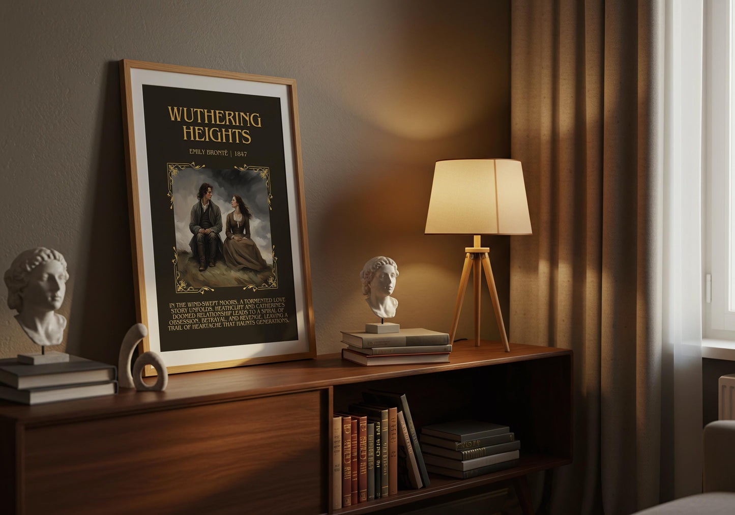 Wuthering Heights by Charlotte Brontë | Descriptive Book Poster | Blurby