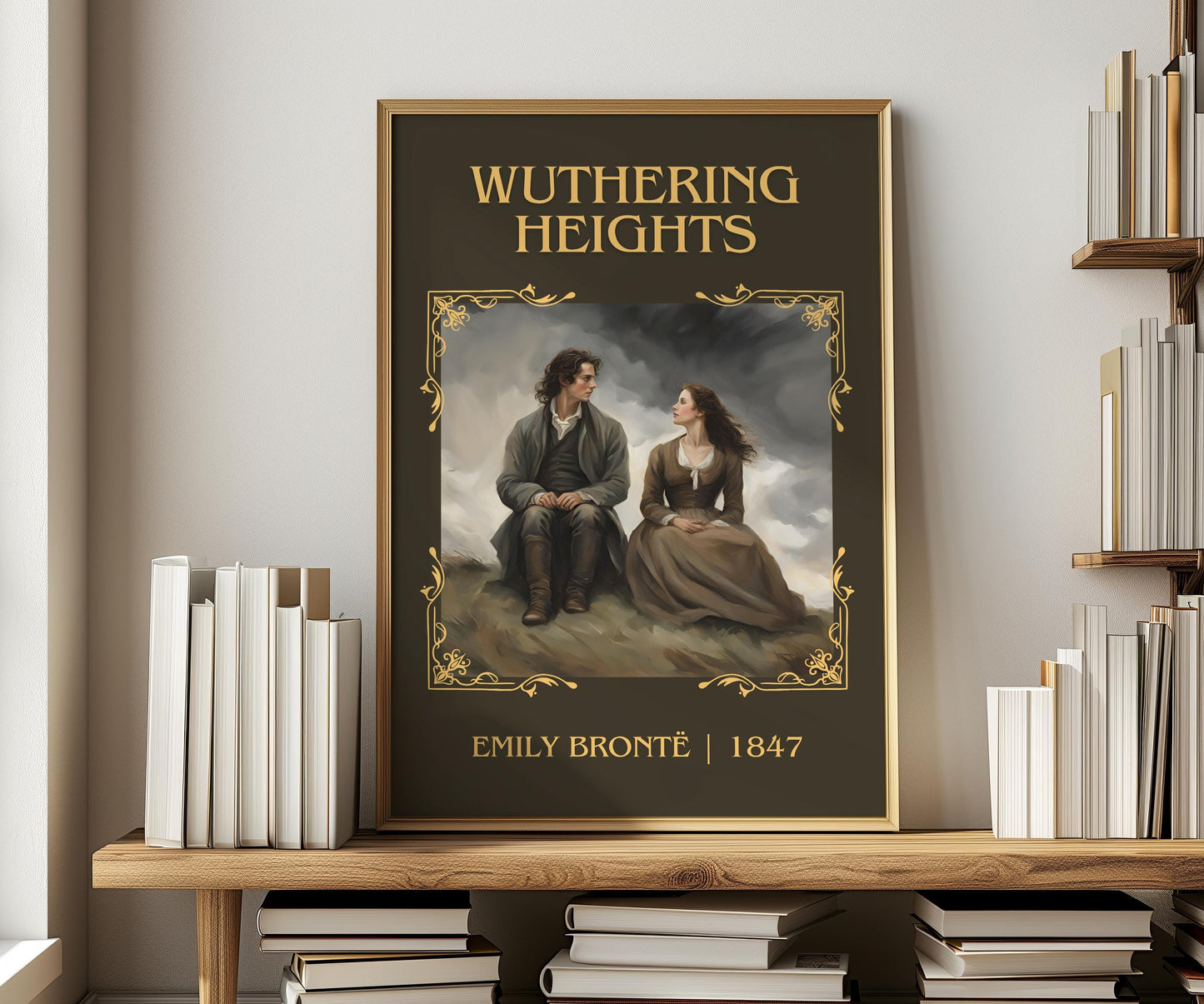Wuthering Heights by Charlotte Bronte | Descriptive Book Poster | Minimalist