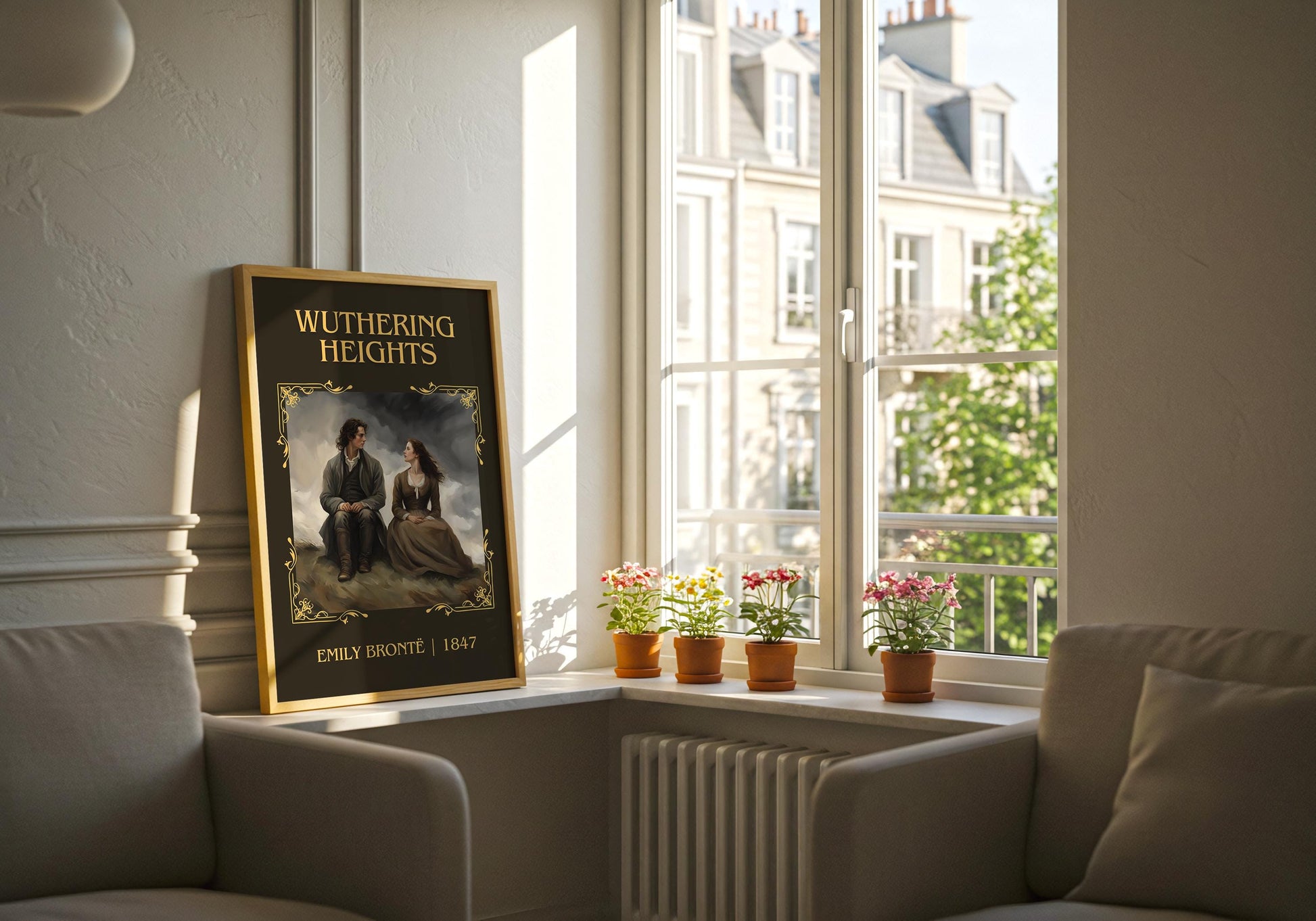 Wuthering Heights by Charlotte Bronte | Descriptive Book Poster | Minimalist