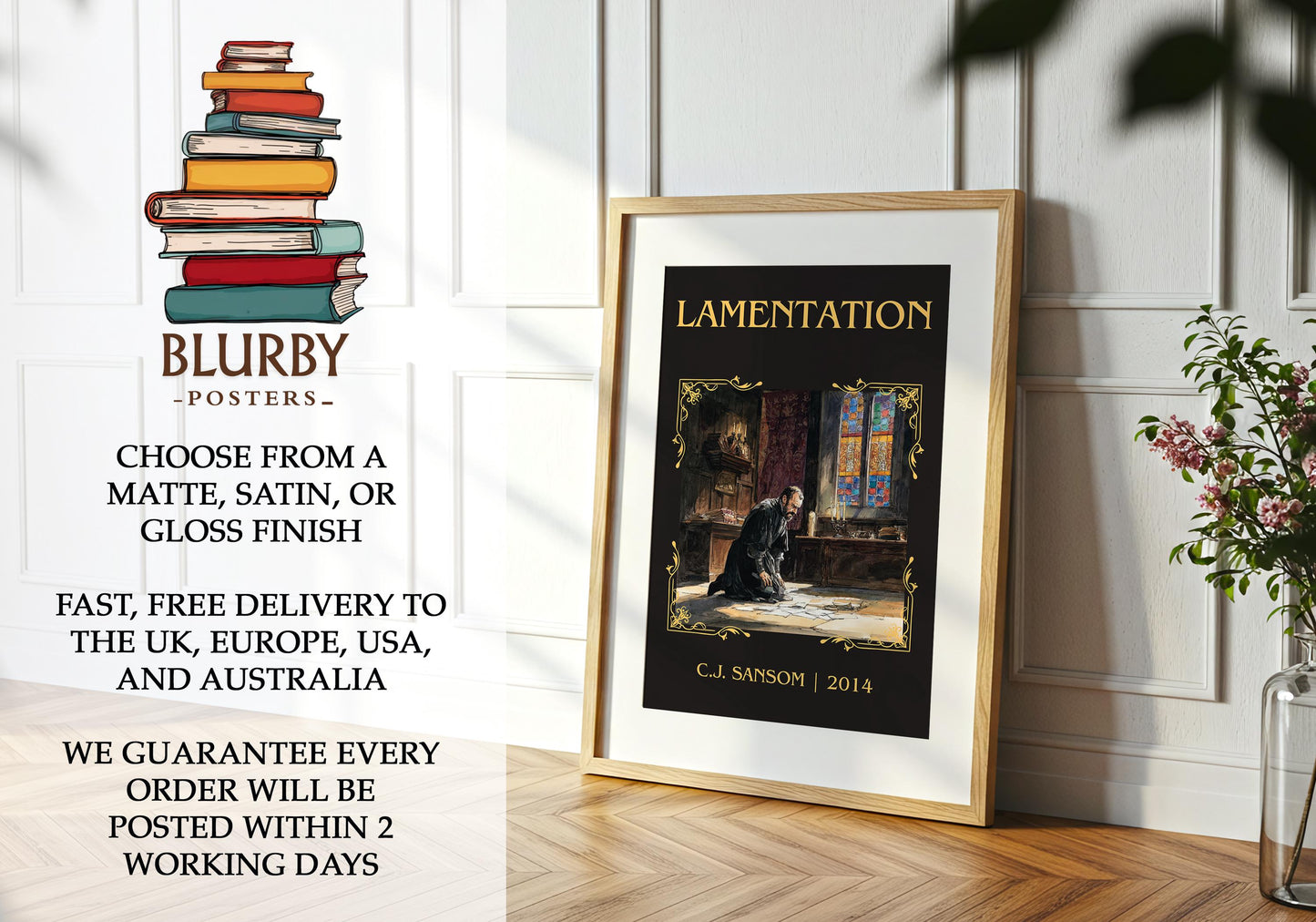 Lamentation classic book art literary print detail – C.J. Sansom book art