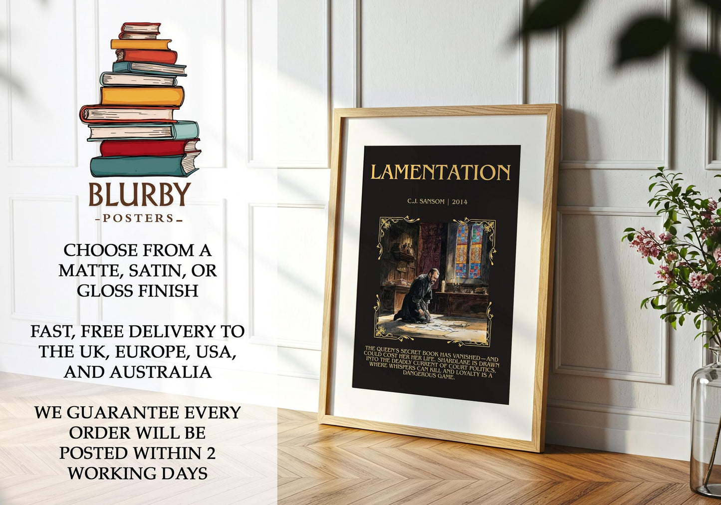 Lamentation book poster packaging – museum-quality print rolled in protective tube