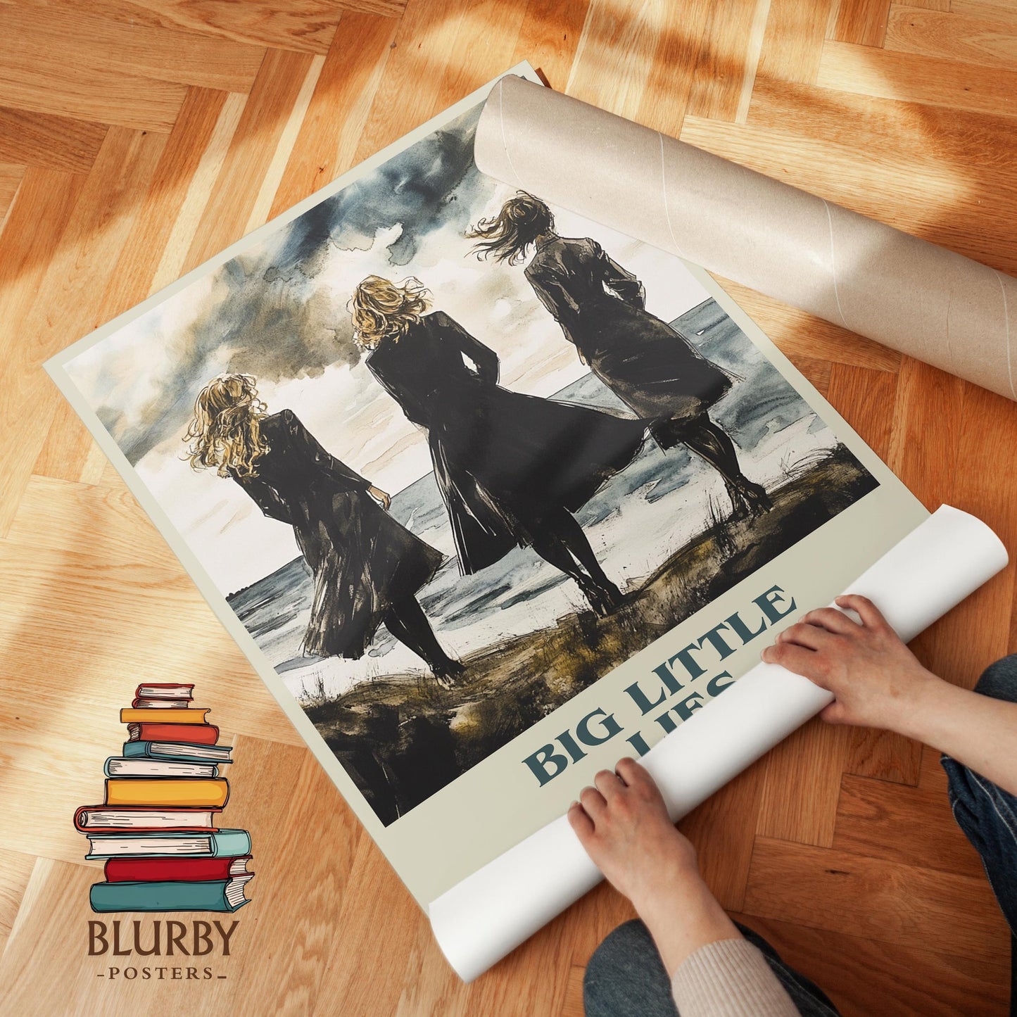 Big Little Lies book poster packaging – museum-quality print rolled in protective tube