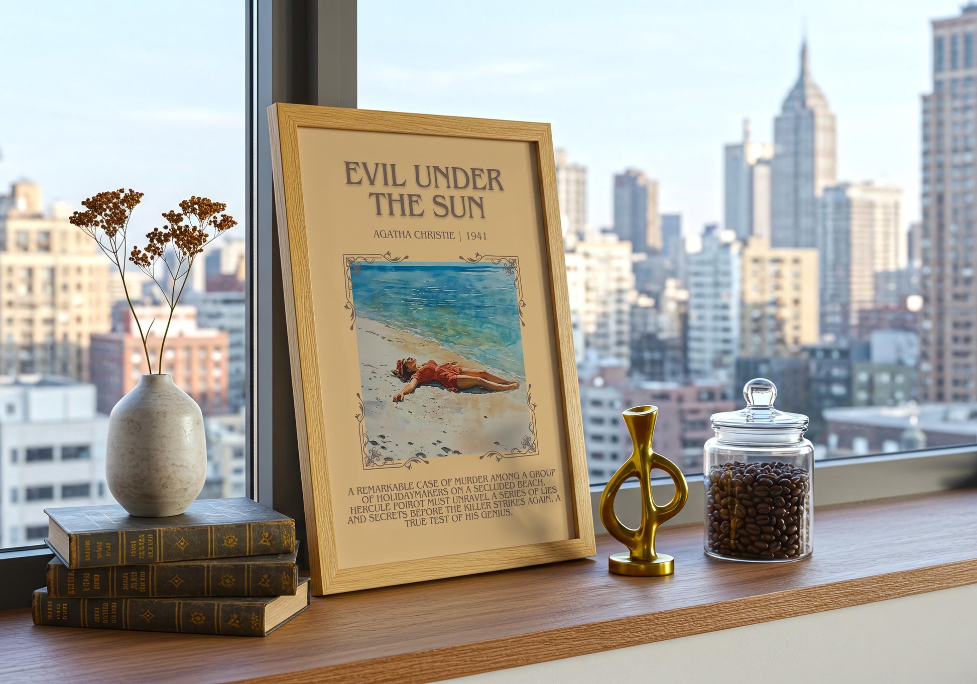 Evil Under The Sun by Agatha Christie | Descriptive Book Poster | Blurby
