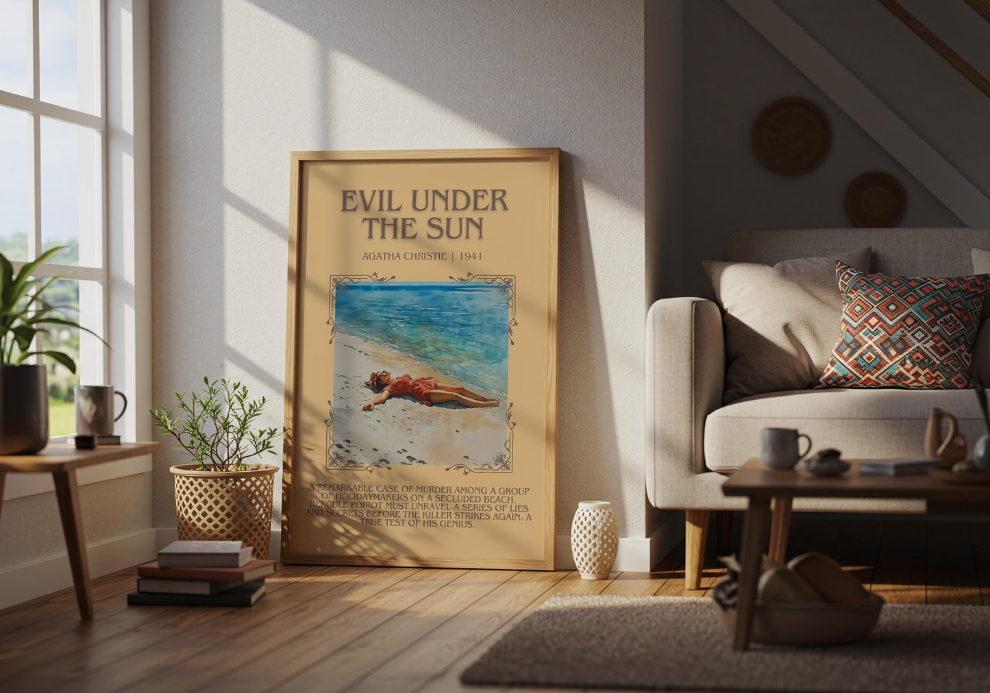 Evil Under The Sun by Agatha Christie | Descriptive Book Poster | Blurby