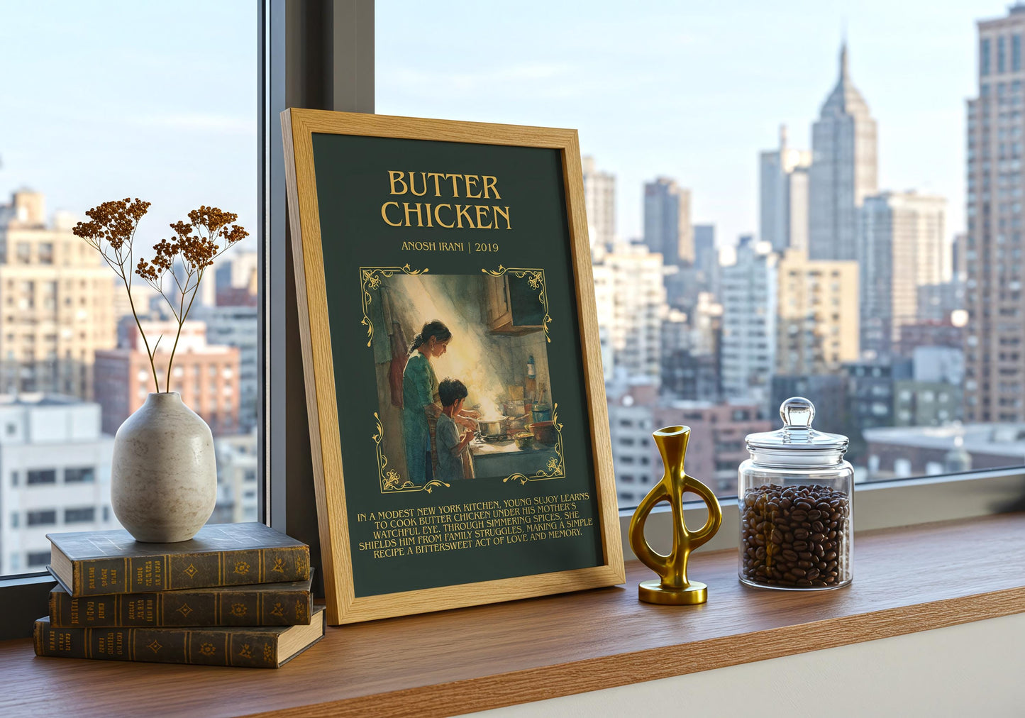 Butter Chicken by Anosh Irani | Descriptive Book Poster | Blurby