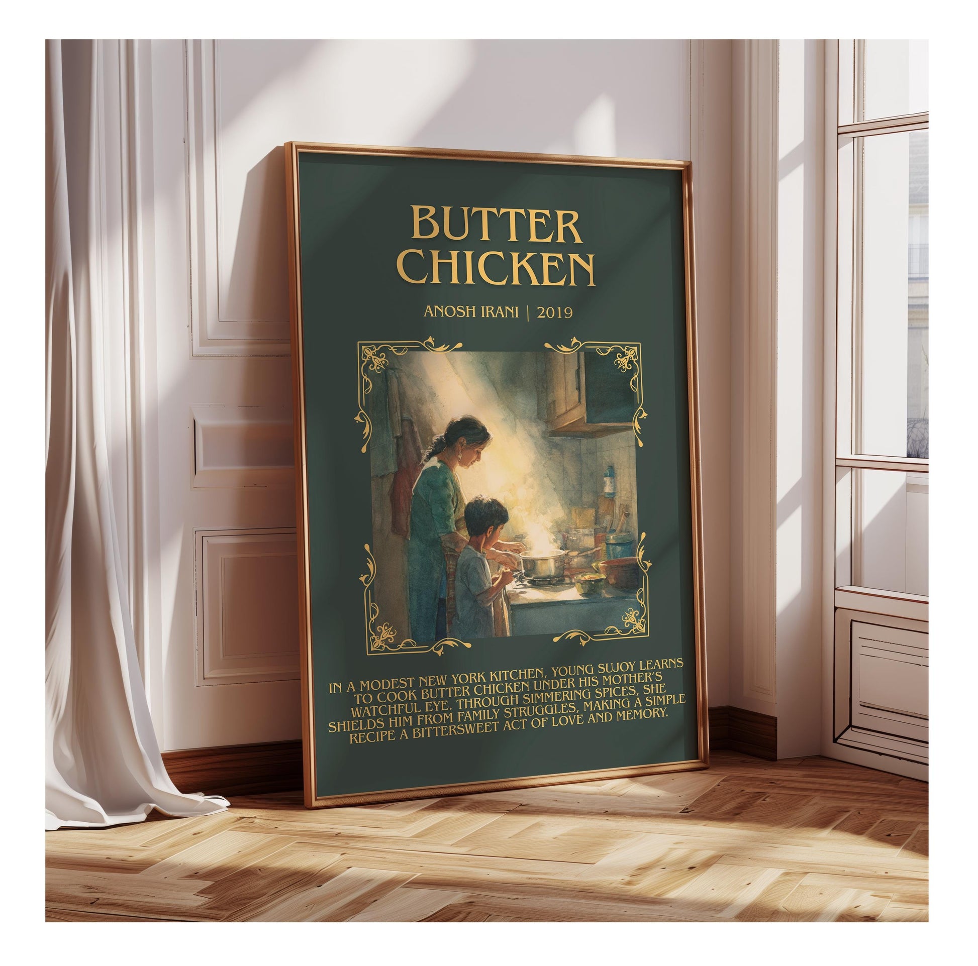 Butter Chicken by Anosh Irani | Descriptive Book Poster | Blurby