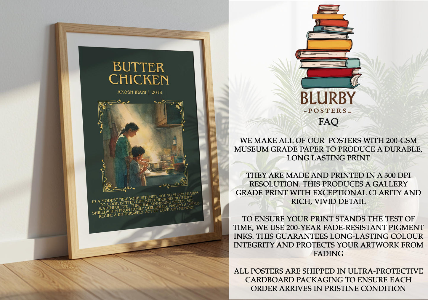 Butter Chicken by Anosh Irani | Descriptive Book Poster | Blurby